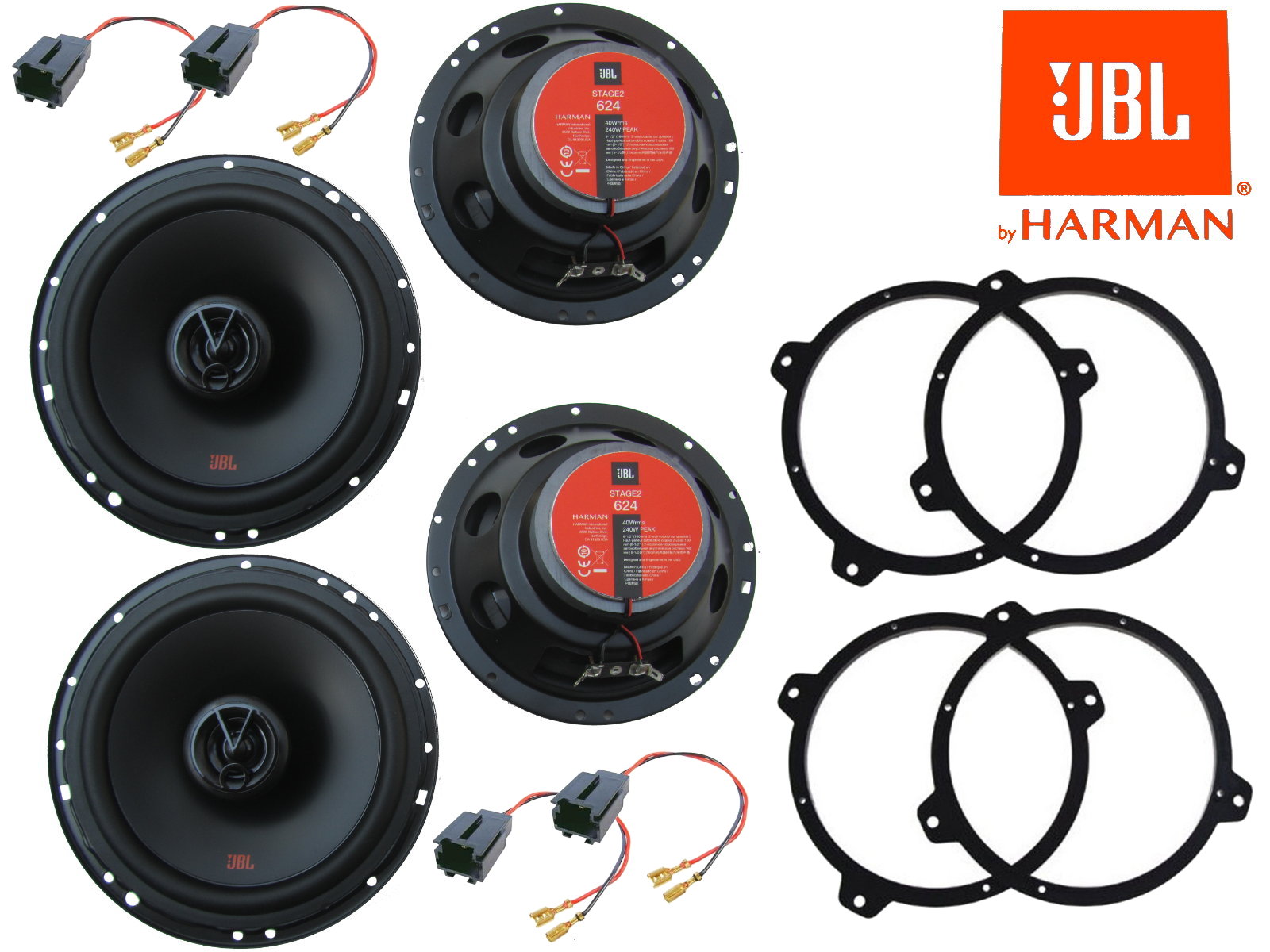 1999-2005 Türen vorne 320 Watt 16,5 cm 2 Wege Kompo Hertz DSK 165.3 Lautsprecher mit Einbauset passend für BMW 3er Touring E46
